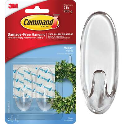 #ad Command Clear Medium Hooks 2 Hooks 4 Strips 17091CLR ES Pack of 36 Command