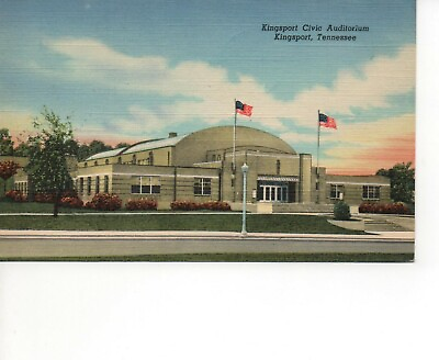 #ad Postcard TN Kingsport Tennessee Civic Auditorium c.1951 E34