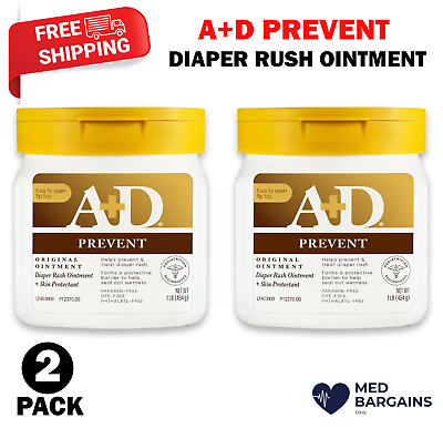#ad AD Original Diaper Rash Ointment amp; Skin Protectant Paraben Free 16 Oz 2 Pack