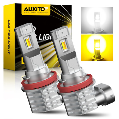 #ad H11 H8 White golden Yellow LED Fog Light Bulb Dual Color Switchback Strobe Flash