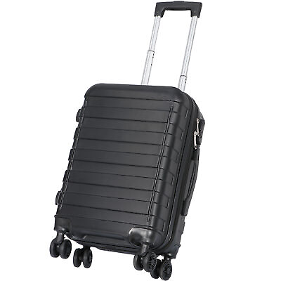 #ad 21quot; Hardside Expandable Spinner Carry On Luggage Travel Suitcase w Wheels Black