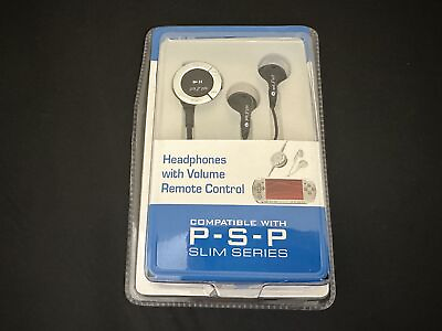 #ad Headphones With Volume Remote Control Compatible With Slim Series For PSP