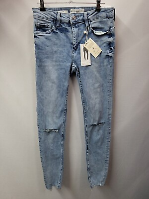 #ad Mango Womens Kim Super Skinny Jeans Size UK 6 EUR 36 Push up Low Waist Blue