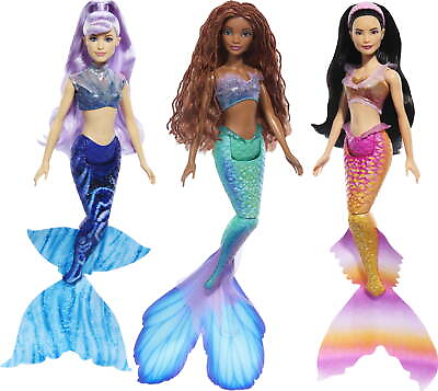 #ad Disney The Little Mermaid Ariel and Sisters Doll Set with 3Fashion Mermaid Dolls