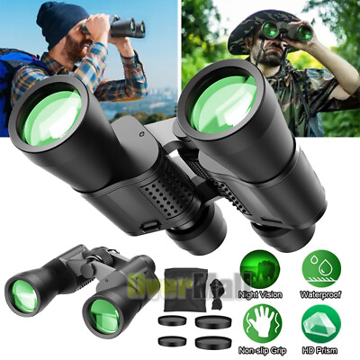 #ad High Power Night Vision 180x100 Zoom Goggles Binoculars HD Lens Hunting Case