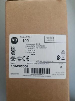 #ad 100 C85D00 New Allen Bradley IEC 85 A Contactor Original Sealed 100C85D00