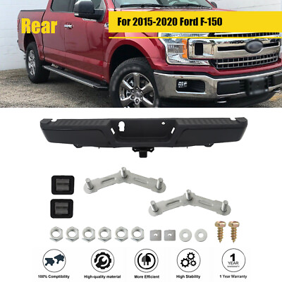 #ad Fit For 2015 2020 Ford F 150 Steel Black Car Metal Rear Step Bumper Assembly