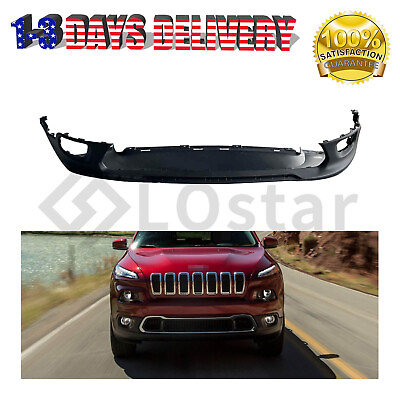 #ad Front Lower Bumper Cover Fits 2014 2018 Jeep Cherokee w Fog Lamp Holes Textured