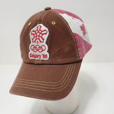#ad 1988 Calgary Canada Winter Olympics Mens OSFA Licensed Cap Hat Not Vintage