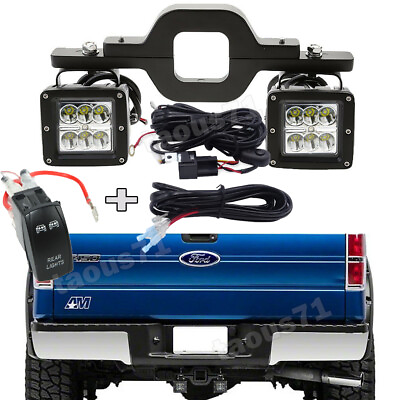 Fit Ford F150 250 350 SUV Reverse Rear 3quot; Tow Hitch 24W LED Light Bar Mount Kits