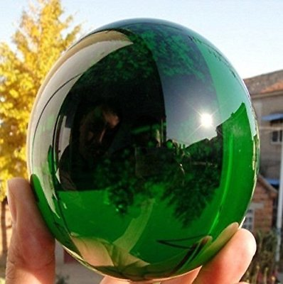#ad 40MM Natural Green Obsidian Sphere Large Crystal Ball Healing Stone