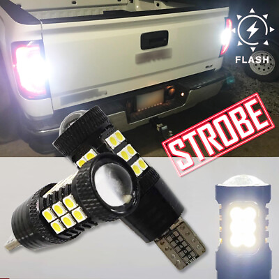 #ad Strobe Flashing 921 LED Backup Reverse Light Bulbs for Chevy Silverado 2014 2020