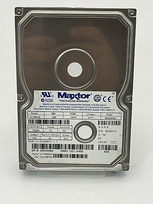 #ad Vintage Maxtor 51024U2 10.2GB IDE 3.5quot; Hard Drive 43XWK