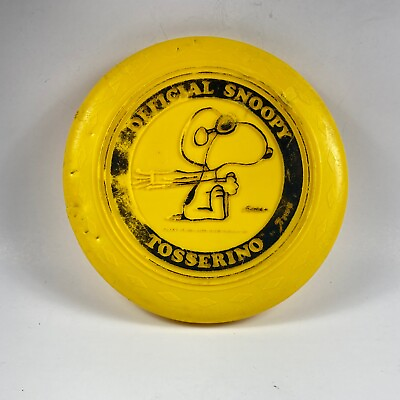 #ad Vintage 1965 Official Snoopy Flying Ace Tosserino Frisbee by Aviva 9quot;