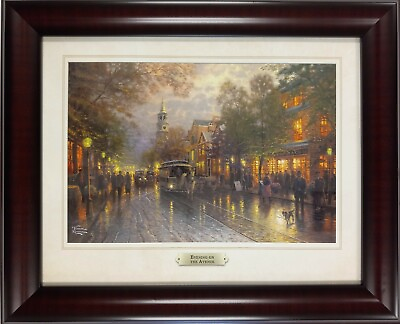 #ad Evening on the Avenue by Thomas Kinkade 2011 Signed in plate Offset lithograph
