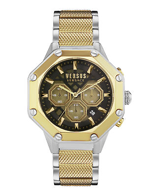 #ad #ad Versus Versace Mens Palestro Two Tone 45mm Bracelet Fashion Watch