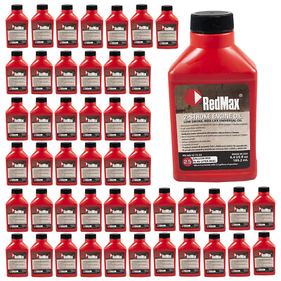 #ad 1 Case of 48 6.4oz Bottles of RedMax Synthetic Blend 2 Stroke Cycle Oil 50:1