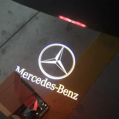 #ad 4X Car Door Welcome Light Logo For Mercedes Benz A B C E GLC Class NO 2004 2010
