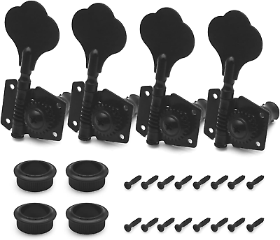 #ad Black Vintage Bass Open Tuners Tuning Pegs Fit Fender Jazz Precision Bass