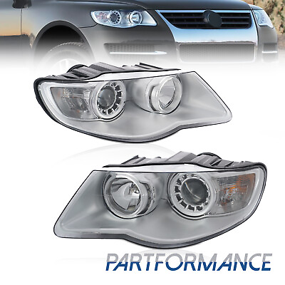 #ad For 2008 2010 Volkswagen Touareg Halogen Headlights w Bulb Left amp; Right Side