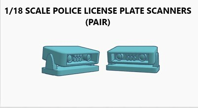 #ad 1 18 SCALE LICENSE PLATE SCANNERS POLICE LED DIORAMA CUSTOM