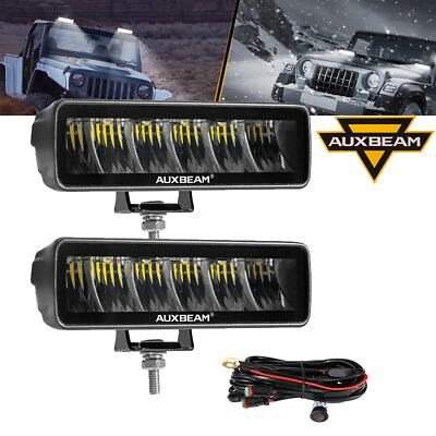 #ad AUXBEAM 6quot;inch LED Work Light Bar Driving Offroad Lamp For Ram Jeep Toyota Ford