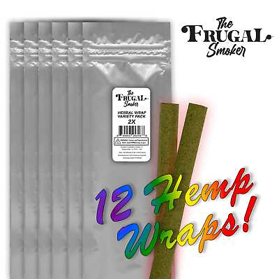 #ad Frugal Smoker Herbal Wraps ALL FLAVORS 2 Wraps Per Pack 6 Pack 12 Wraps Total