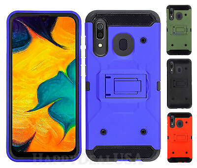 #ad For Samsung Galaxy A20 A30 A50 Shock Proof Armor Dual Rugged Cover Case