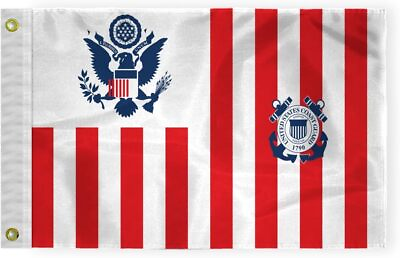 #ad United States Coast Guard Ensign 1790 Boat Flag 200D Nylon US Veteran Banner