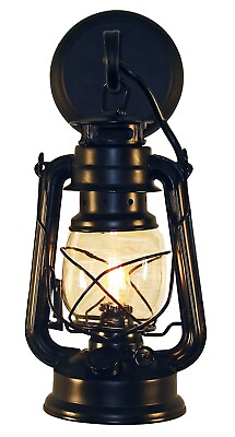 Rustic Lantern Wall Mounted Light Small Black by Muskoka Lifestyle Products