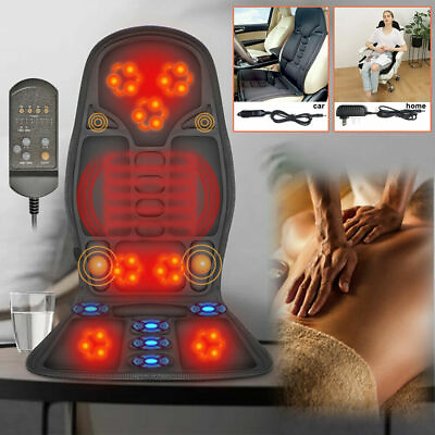#ad 8Kinds Massage Seat Cushion Heated Back Neck Body Massager Chair For Homeamp;Car