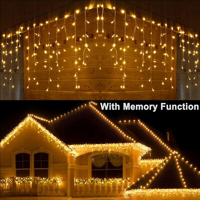 #ad #ad 13 130ft Curtain Icicle Lights Wedding Party LED Fairy Christmas Indoor Outdoor