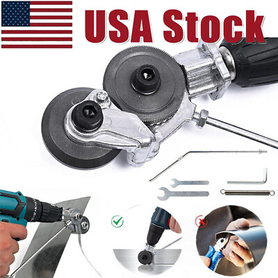 #ad Electric Drill Shears Plate Cutter Attachment Metal Sheet Cutter Nibbler Saw