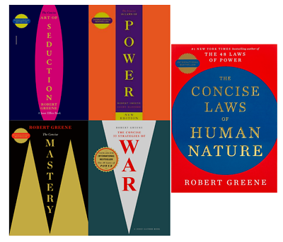 #ad Robert Greene Collection 5 Books Set CONCISE Seduction Power USA STOCK