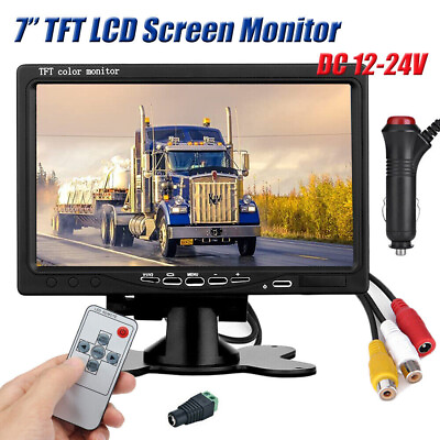 #ad 7quot; Parking Rear View Monitor Mirror Screen For Truck Car Backup Parking Camera