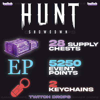 #ad Hunt Showdown 28 SUPPLY CHESTS 5250 EP 2 KEYCHAINS ☑️ TWITCH DROPS ☑️