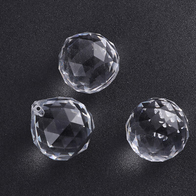 #ad 20pcs Crystal Ball Prism Pendant Chandelier DIY Suncatcher Crystals