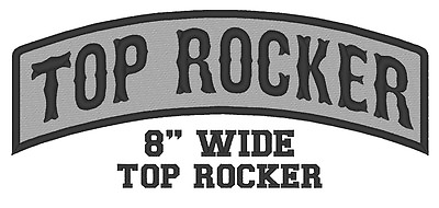#ad Custom Embroidered 8quot; Top Rocker Motorcycle Biker Name Tag Sew on Patch A