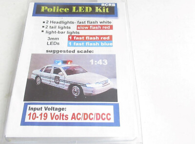 #ad #ad Evan Designs O Police LED Kit Lightbar 1 Red amp; 1 Blue Headlight Flash Whi RCRB