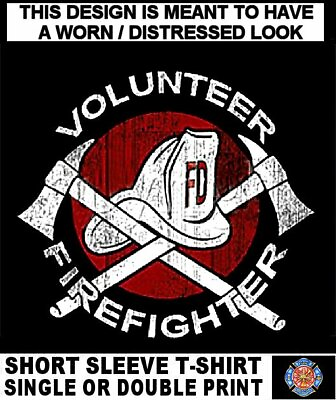 #ad #ad VOLUNTEER FIREFIGHTER FIREMAN FIRE TRUCK HOUSE HOSE RESCUE MARSHAL T SHIRT WS40