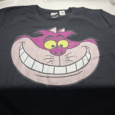 #ad Disney Alice in Wonderland Cheshire Cat Grin T Shirt Female Size 2XL NEW