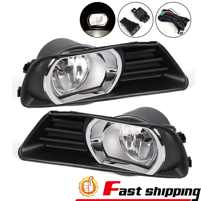 #ad Fit For Toyota 2007 2009 Camry Clear Lens Fog Driving Lights Kit Switch Kit