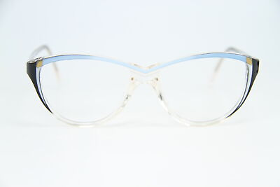 #ad VINTAGE BOURGEOIS LIBERTY Clear Black Blue Women#x27;s Eyeglasses Optical Frame