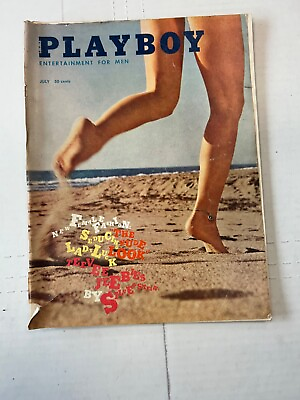 #ad PLAYBOY MAGAZINE JULY 1960 FEMALE FASHION DETACHED COVER GOOD