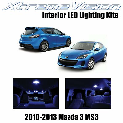 #ad #ad XtremeVision Interior LED for Mazda 3 MS3 Sedan Hatch 10 13 7 PCS Blue
