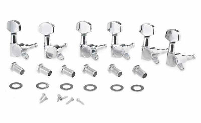 #ad 6R Guitar String Inline Tuning Pegs Tuners Machine Heads Chrome Plated
