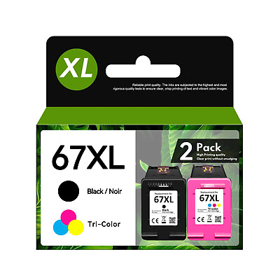#ad 67XL Ink Cartridge for HP 67 XL Deskjet 2755 4155 2720e Envy 6010 6055 6020e