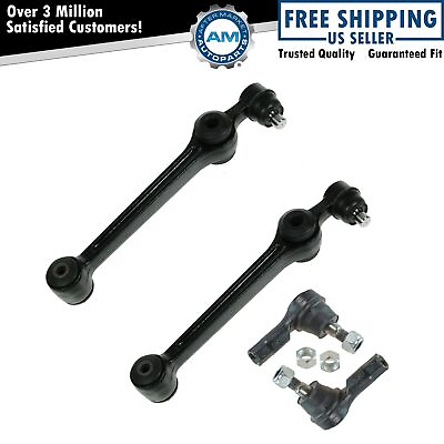 #ad 4 Piece Front Lower Control Arms Ball Joints Outer Tie Rods Kit for Ford Aspire
