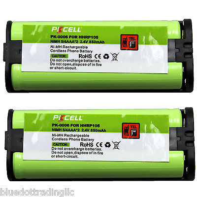 #ad 2x Rechargeable Battery 850mAh for HHR P105 HHRP105 Phone Panasonic KX242 KX2422