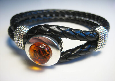 #ad Genuine Amber Baltic Amber Bracelet leather bracelet